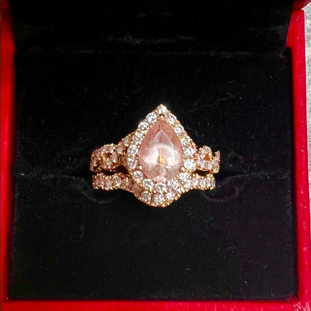 Neil Lane Rose Gold Morganite Bridal Set